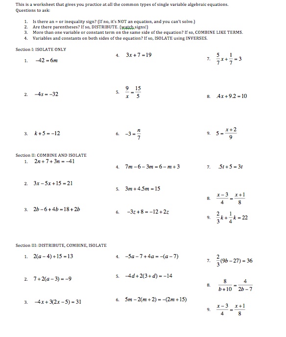 algebra worksheet grade 7 pdf